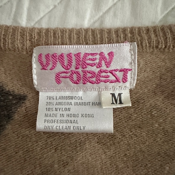 Vivien Forest Women’s Wool Beaded Sweater Medium 80s Vintage - Picture 2 of 10